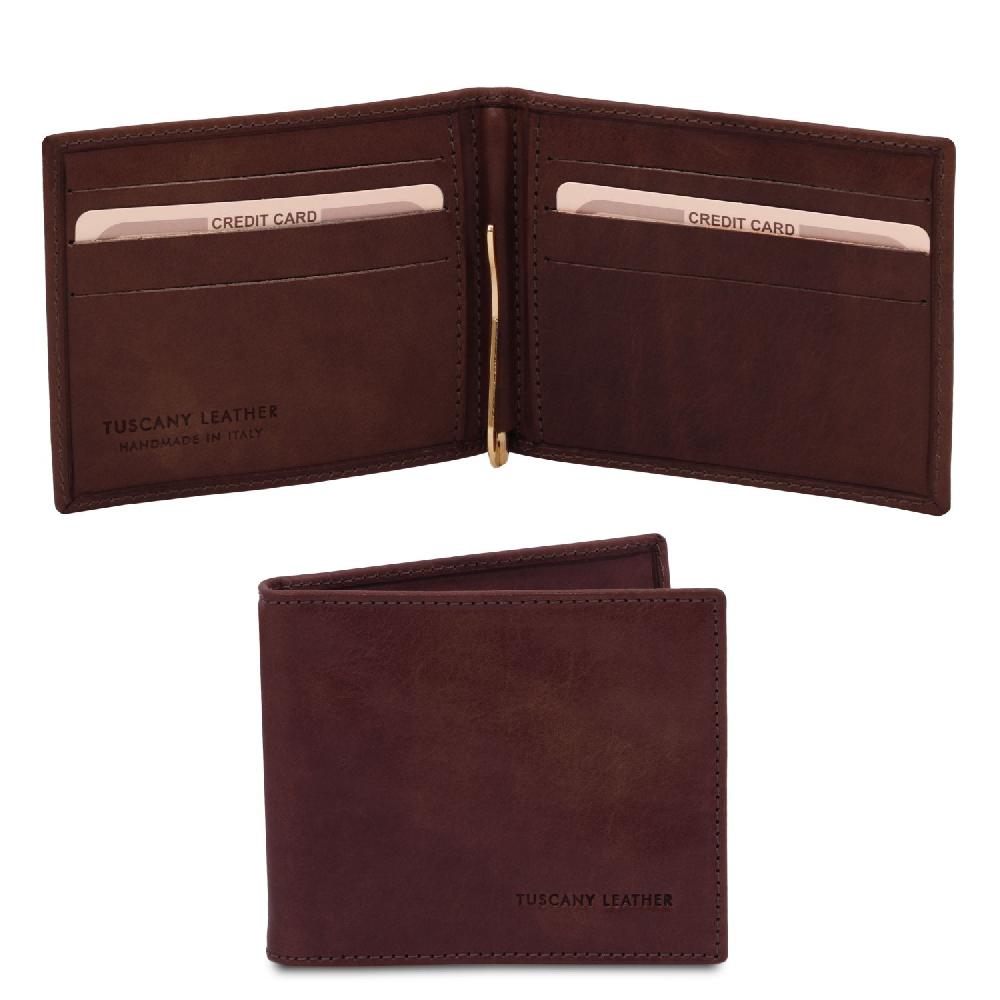 Tuscany Leather Esclusivo Portacarte in Pelle con Fermasoldi Offerta migliore