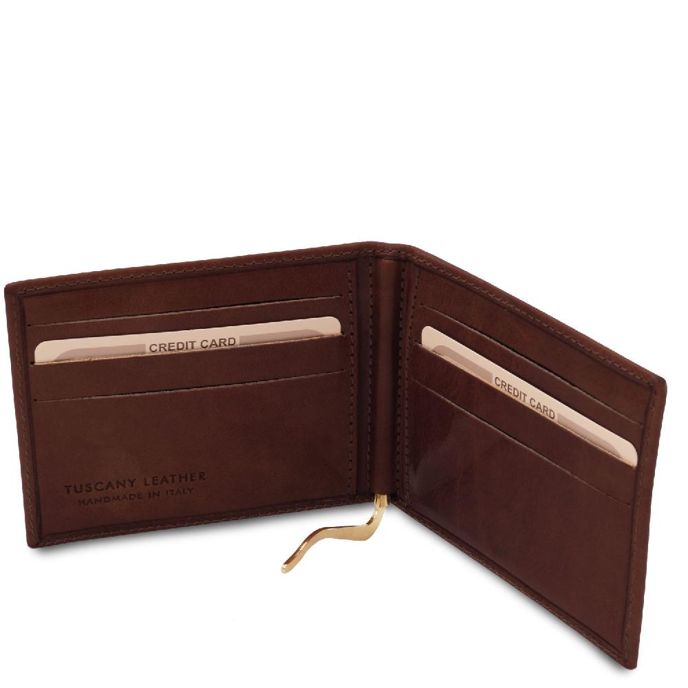 Tuscany Leather Esclusivo Portacarte in Pelle con Fermasoldi Offerta migliore