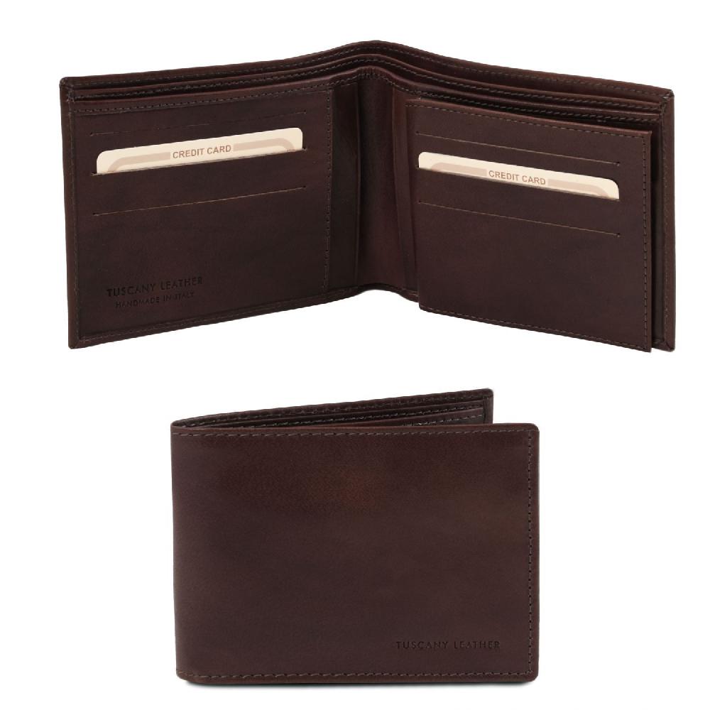 Tuscany Leather Esclusivo Portafoglio Uomo in Pelle 3 Ante Offerte esclusive