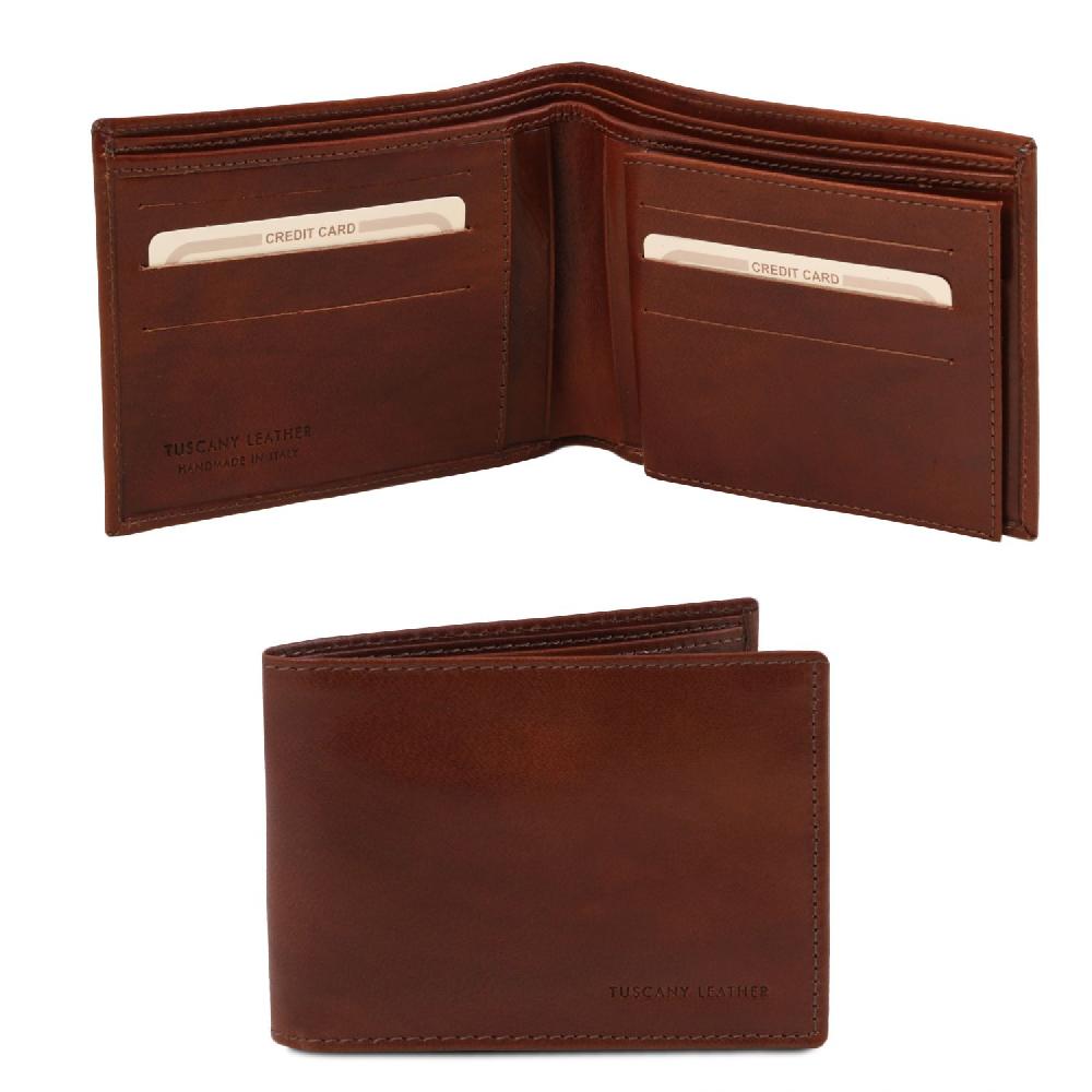 Tuscany Leather Esclusivo Portafoglio Uomo in Pelle 3 Ante Lightning offer