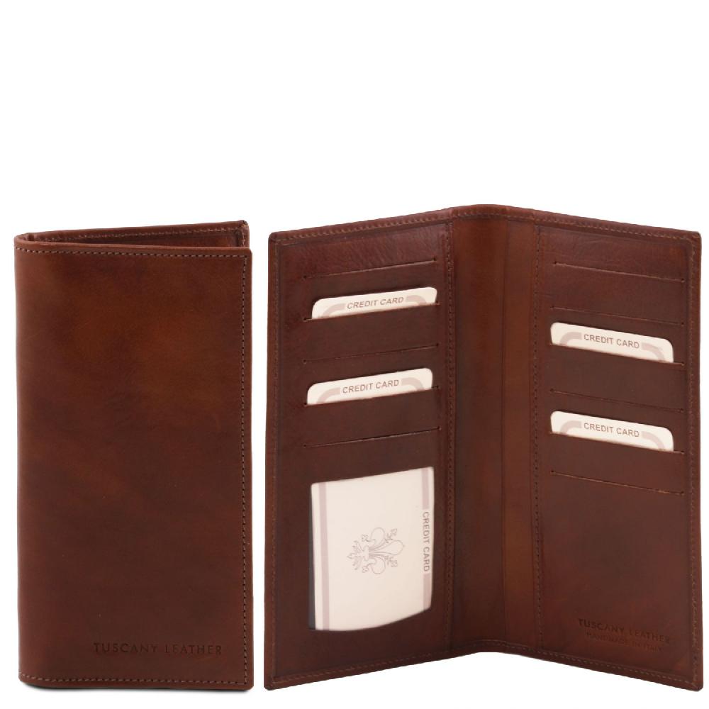 Tuscany Leather Esclusivo Portafoglio Verticale in Pelle 2 Ante Bestseller