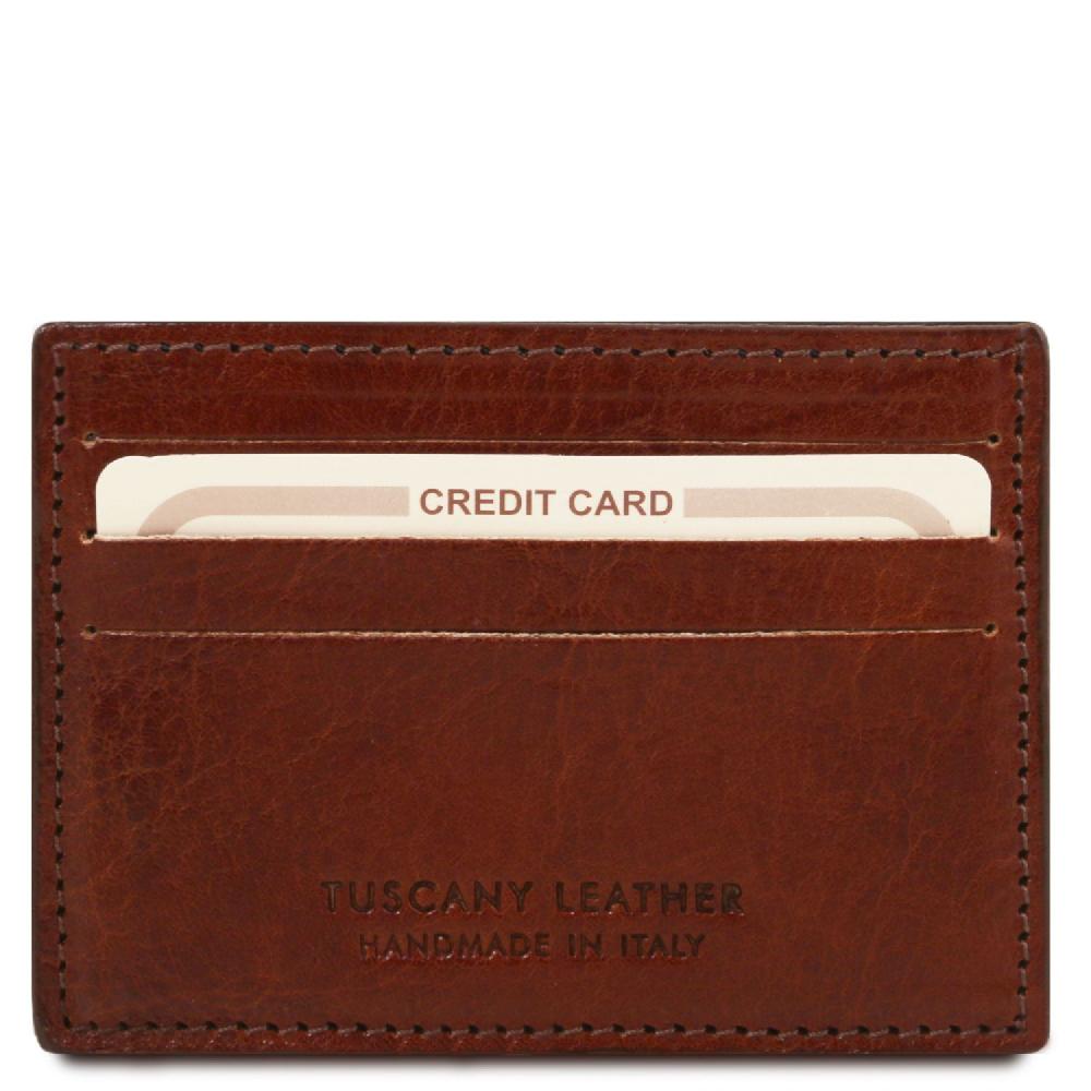 Tuscany Leather Esclusivo Portacarte di Credito in Pelle Comprane uno, ottenene uno gratis