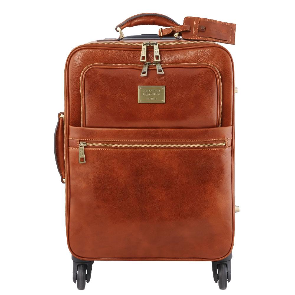 Tuscany Leather Trolley con 4 Ruote e Borsa Porta Computer TL SMART in Pelle Offerta settimanale