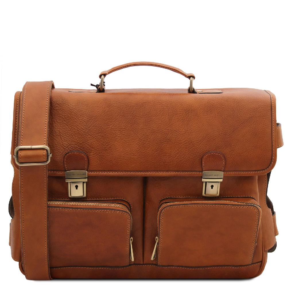 Tuscany Leather Borsa Multiscomparto da Lavoro TL SMART con Tasche Frontali in Pelle Fino al 50% di sconto