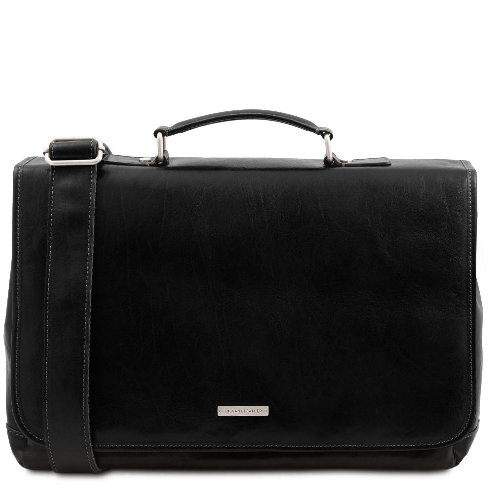 Tuscany Leather Borsa da Lavoro TL SMART Multiscomparto in Pelle con Pattella Fino al 60% di sconto