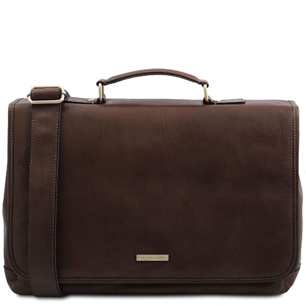 Tuscany Leather Borsa da Lavoro TL SMART Multiscomparto in Pelle con Pattella Fino al 65% di sconto