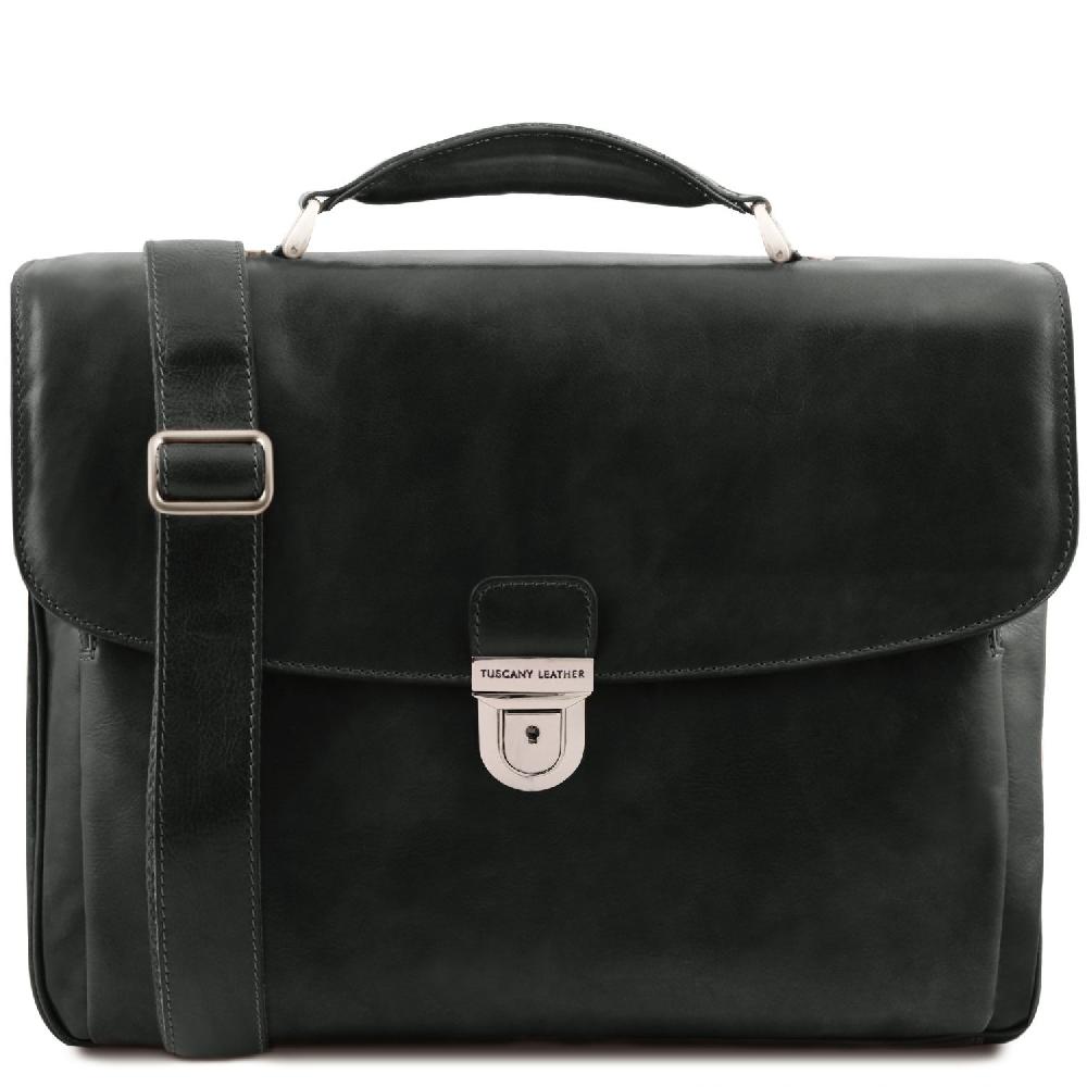 Tuscany Leather Borsa Porta Computer TL SMART Multiscomparto in Pelle Offerta speciale della fabbrica