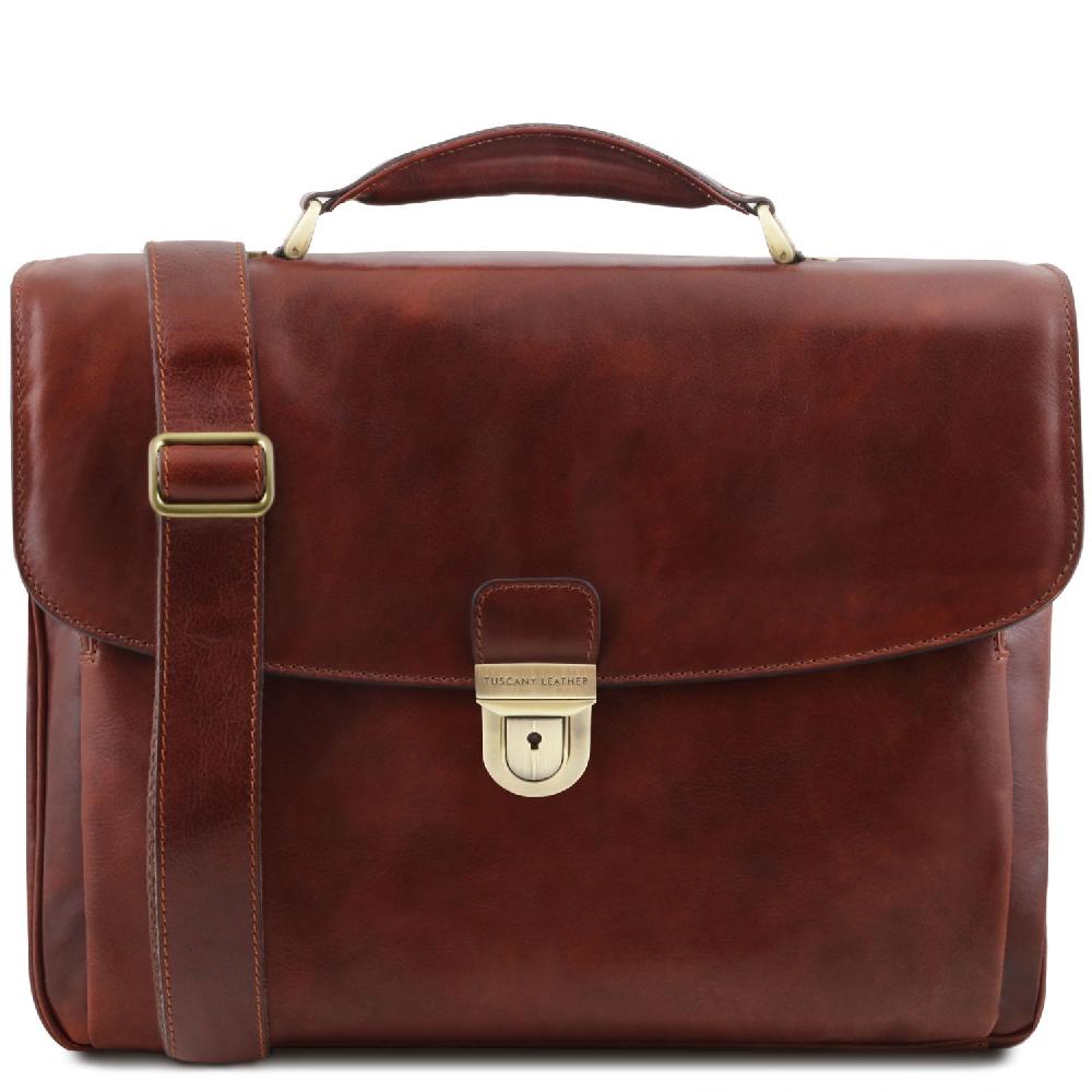 Tuscany Leather Borsa Porta Computer TL SMART Multiscomparto in Pelle Fino al 55% di sconto