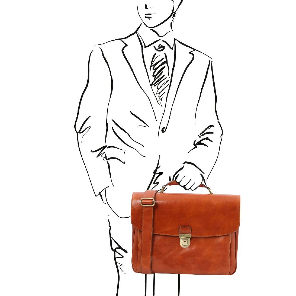 Tuscany Leather Borsa Porta Computer TL SMART Multiscomparto in Pelle Discount Store per i nuovi prodotti