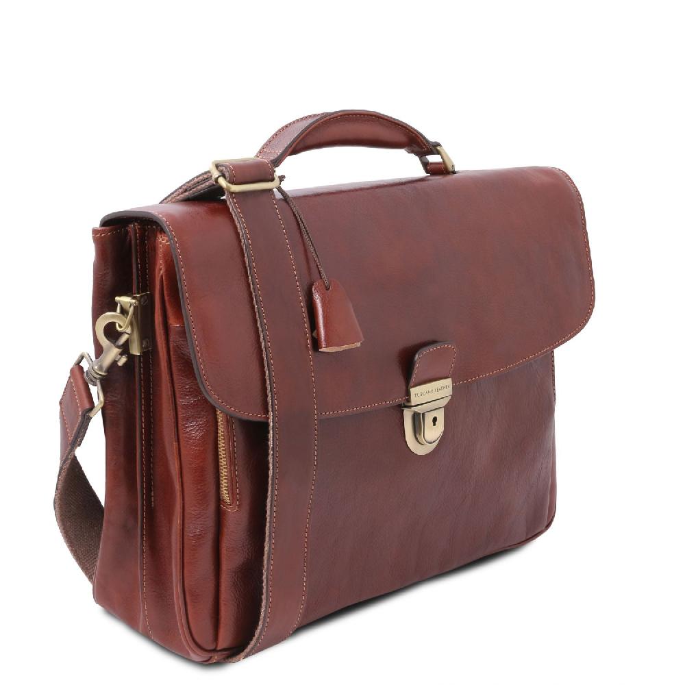 Tuscany Leather Borsa Porta Computer TL SMART Multiscomparto in Pelle Discount Store per i nuovi prodotti