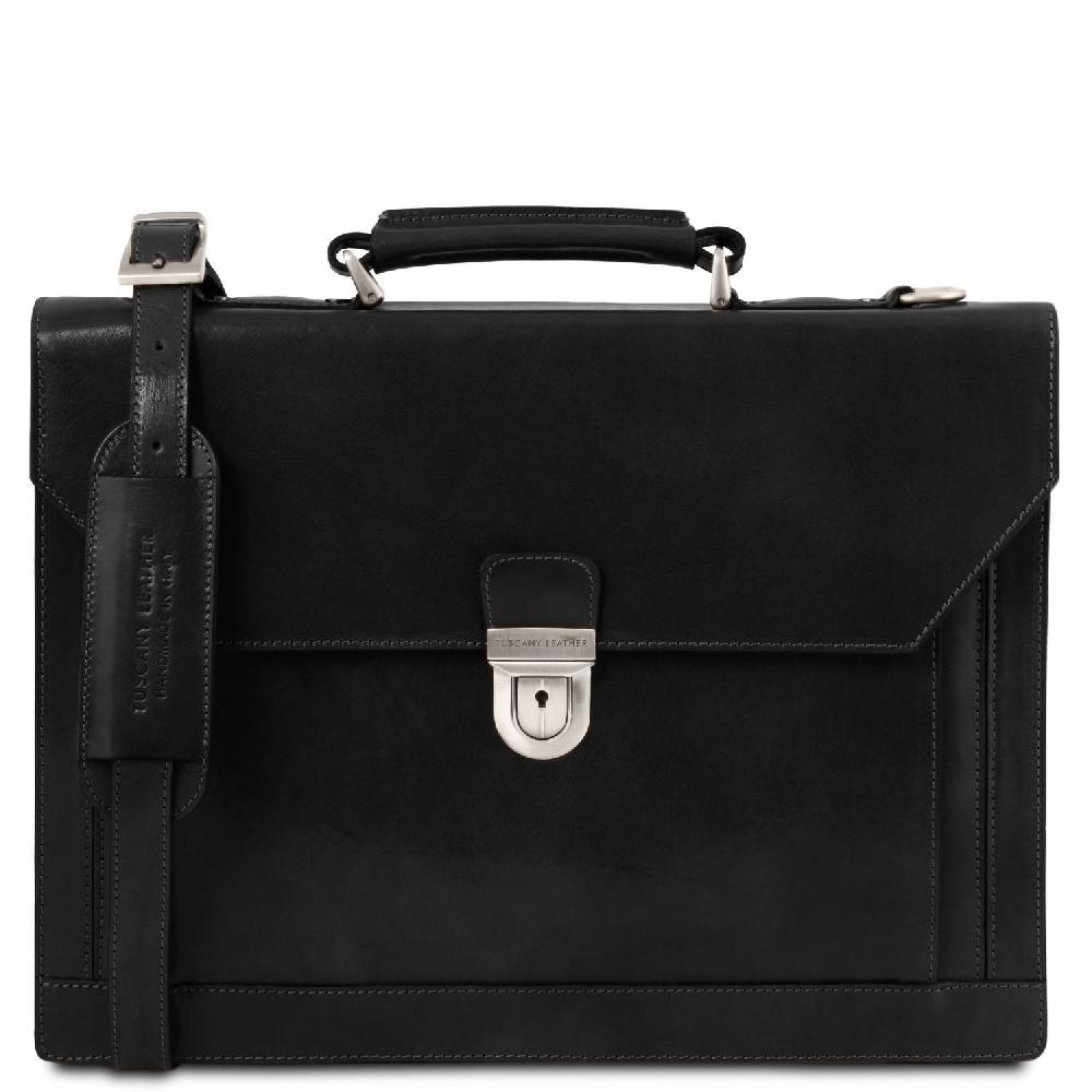 Tuscany Leather Cartella in Pelle 3 Scomparti Black Friday Prezzi