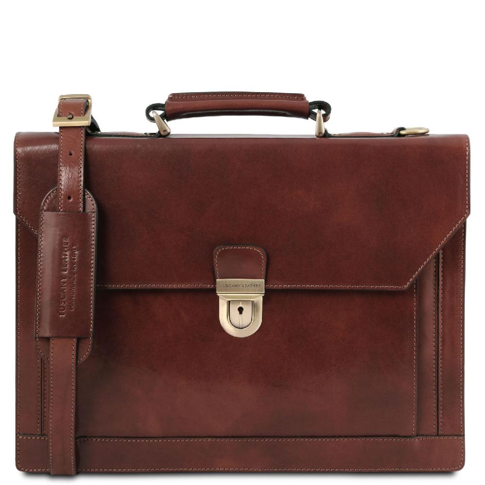 Tuscany Leather Cartella in Pelle 3 Scomparti Duty-free