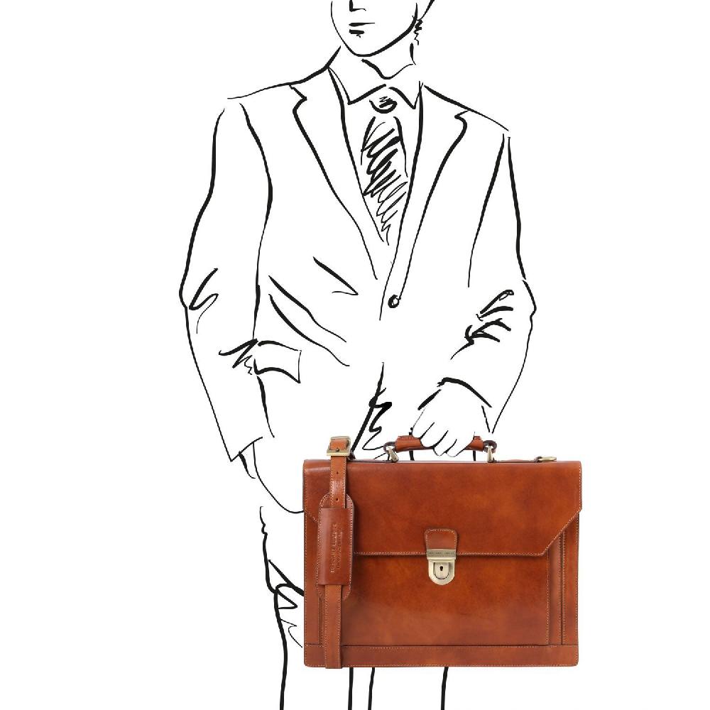 Tuscany Leather Cartella in Pelle 3 Scomparti 50% di sconto per tempo limitato