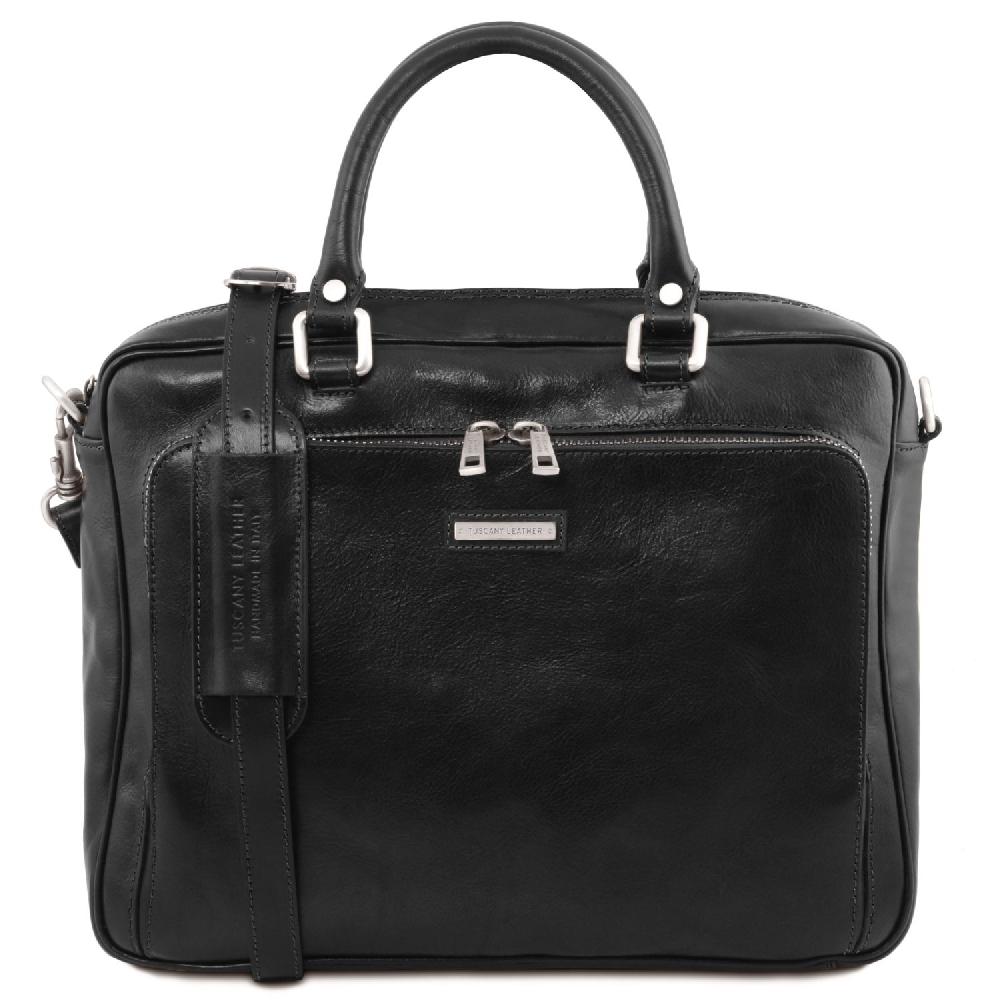 Tuscany Leather Borsa Porta Computer da Lavoro con Tasca Frontale in Pelle Sconti questo mese