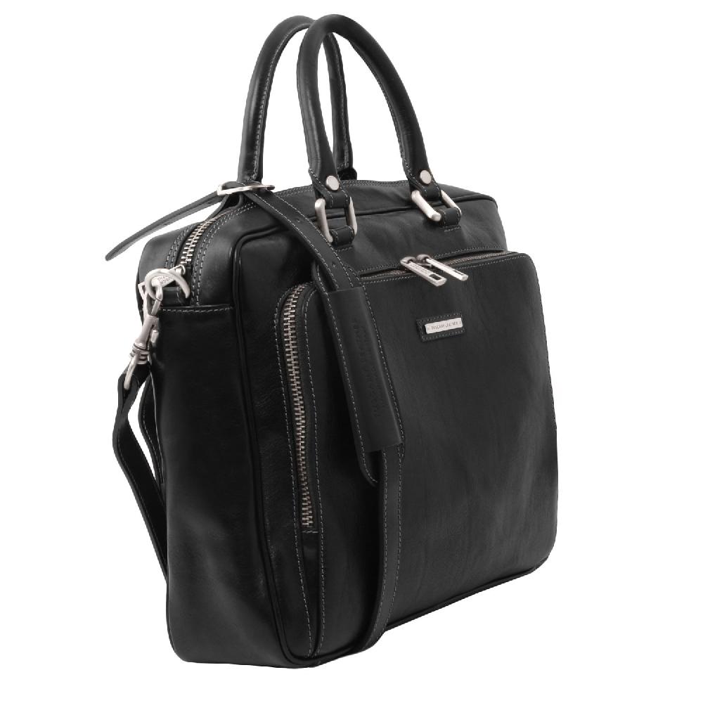 Tuscany Leather Borsa Porta Computer da Lavoro con Tasca Frontale in Pelle Sconti questo mese
