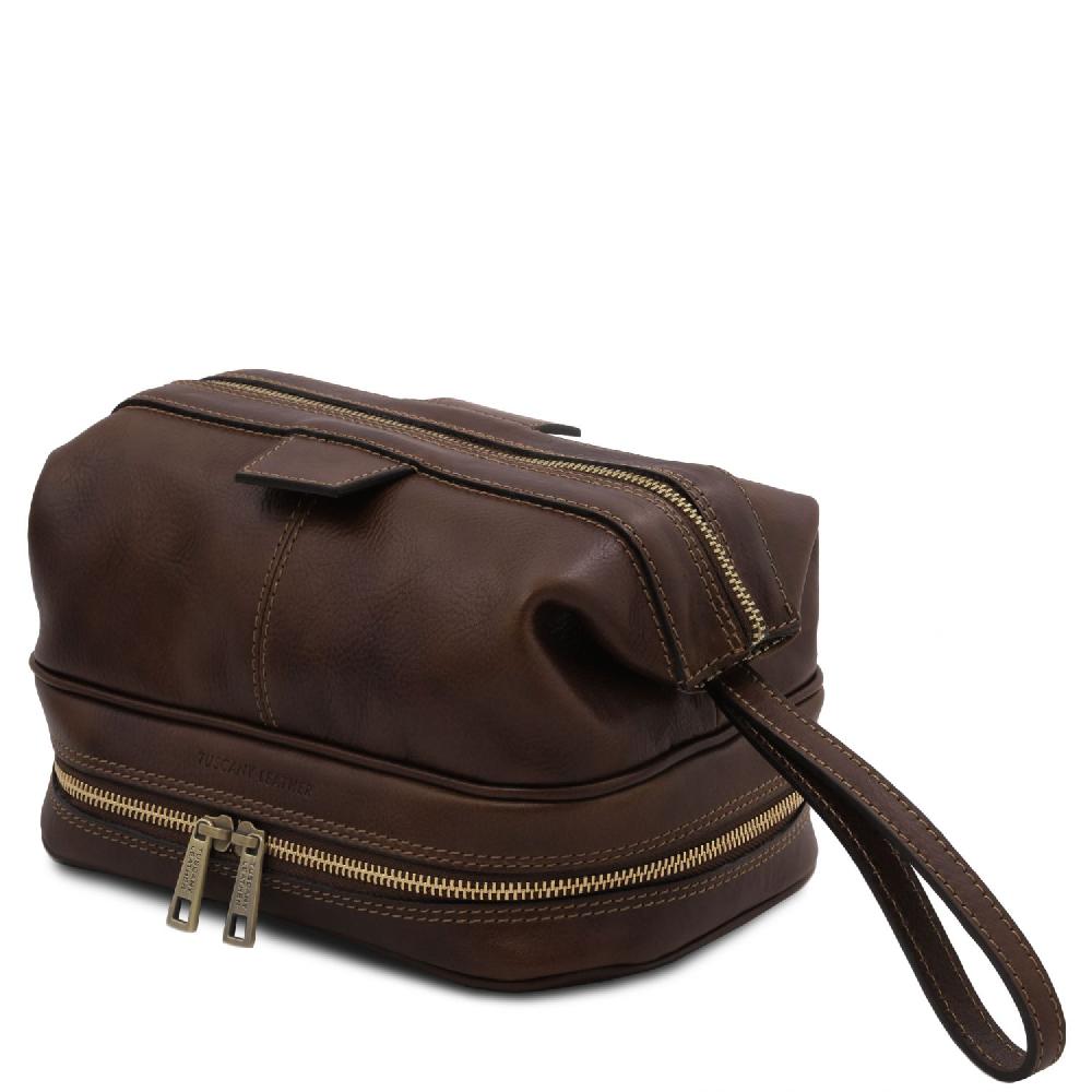 Tuscany Leather Beauty Case in Pelle Consegna Veloce