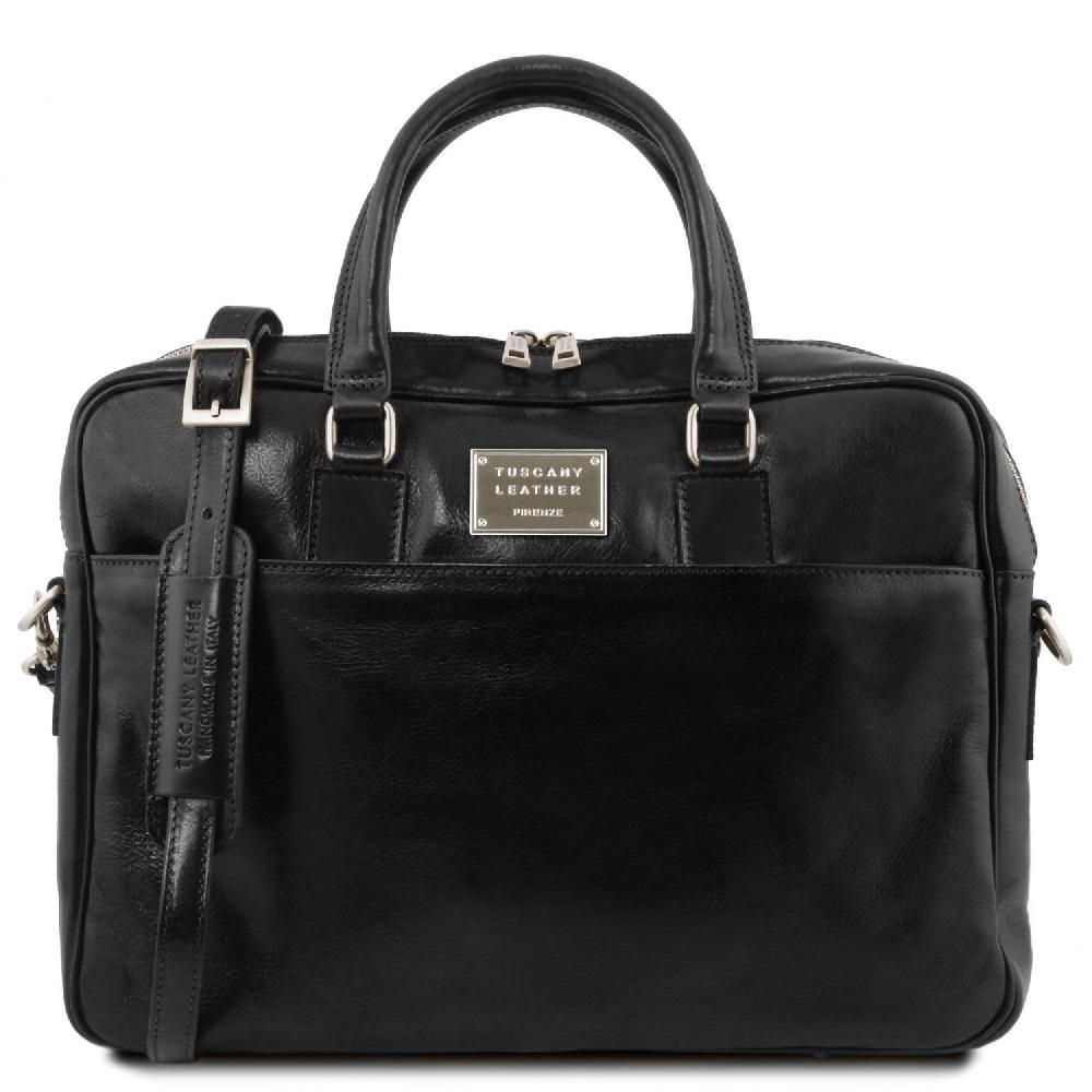 Tuscany Leather Borsa Porta Computer a 2 Scomparti in Pelle Shopping online