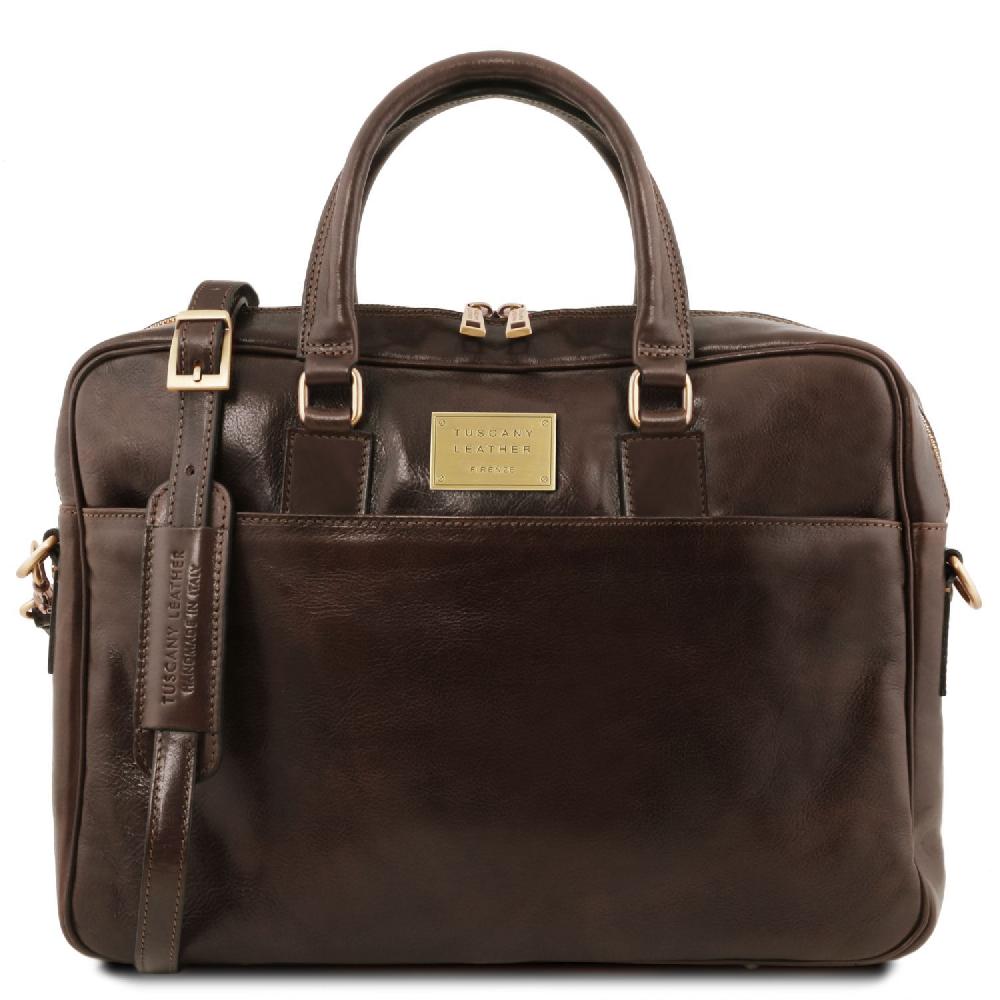 Tuscany Leather Borsa Porta Computer a 2 Scomparti in Pelle Offerta esclusiva