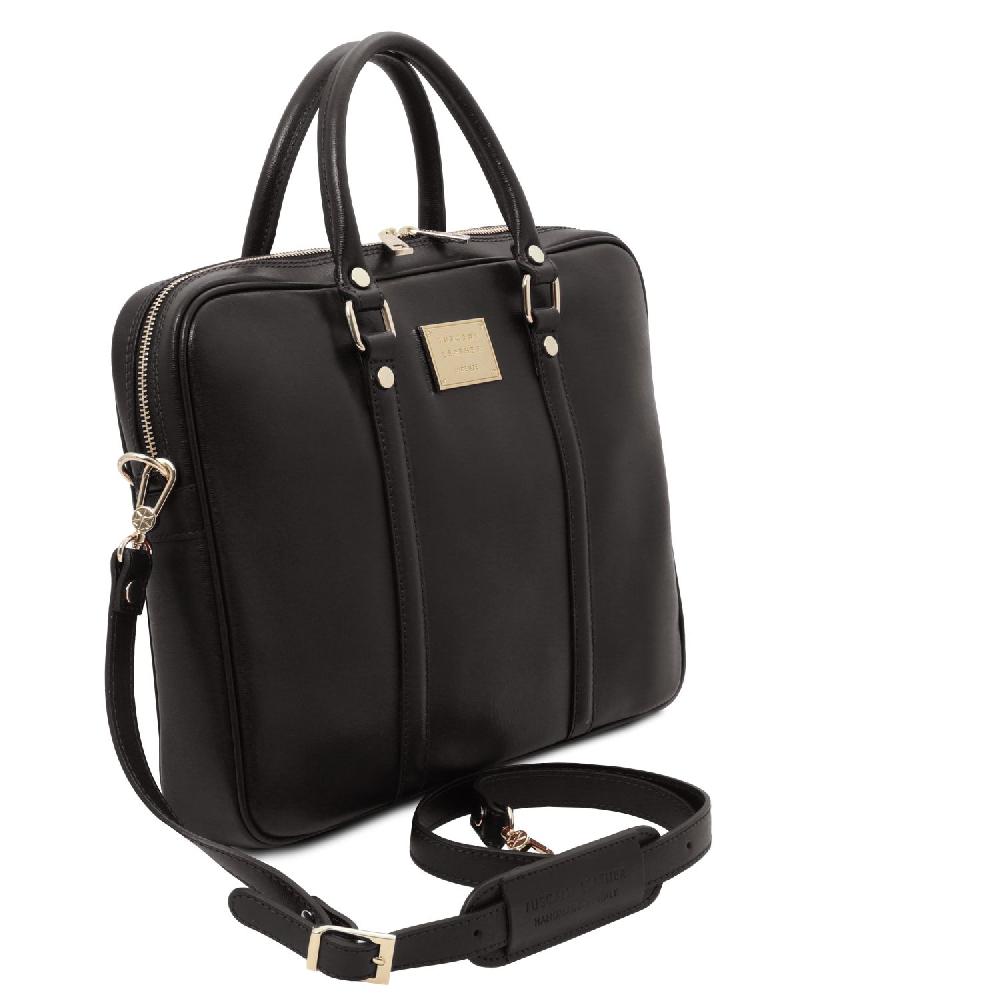 Tuscany Leather Borsa Porta Computer da Donna in Pelle Saffiano Offerta Pasqua