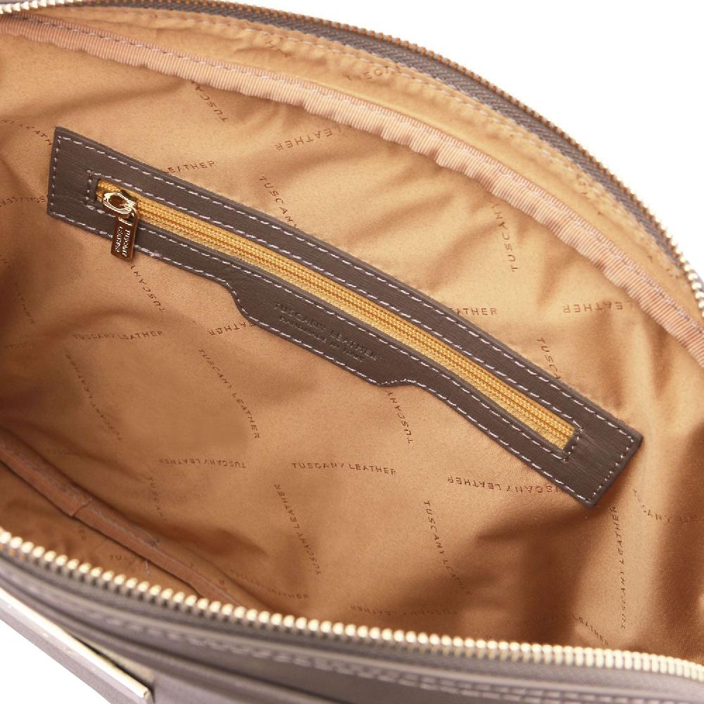 Tuscany Leather Borsa Porta Computer da Donna in Pelle Saffiano Offerta per la Festa della Mamma