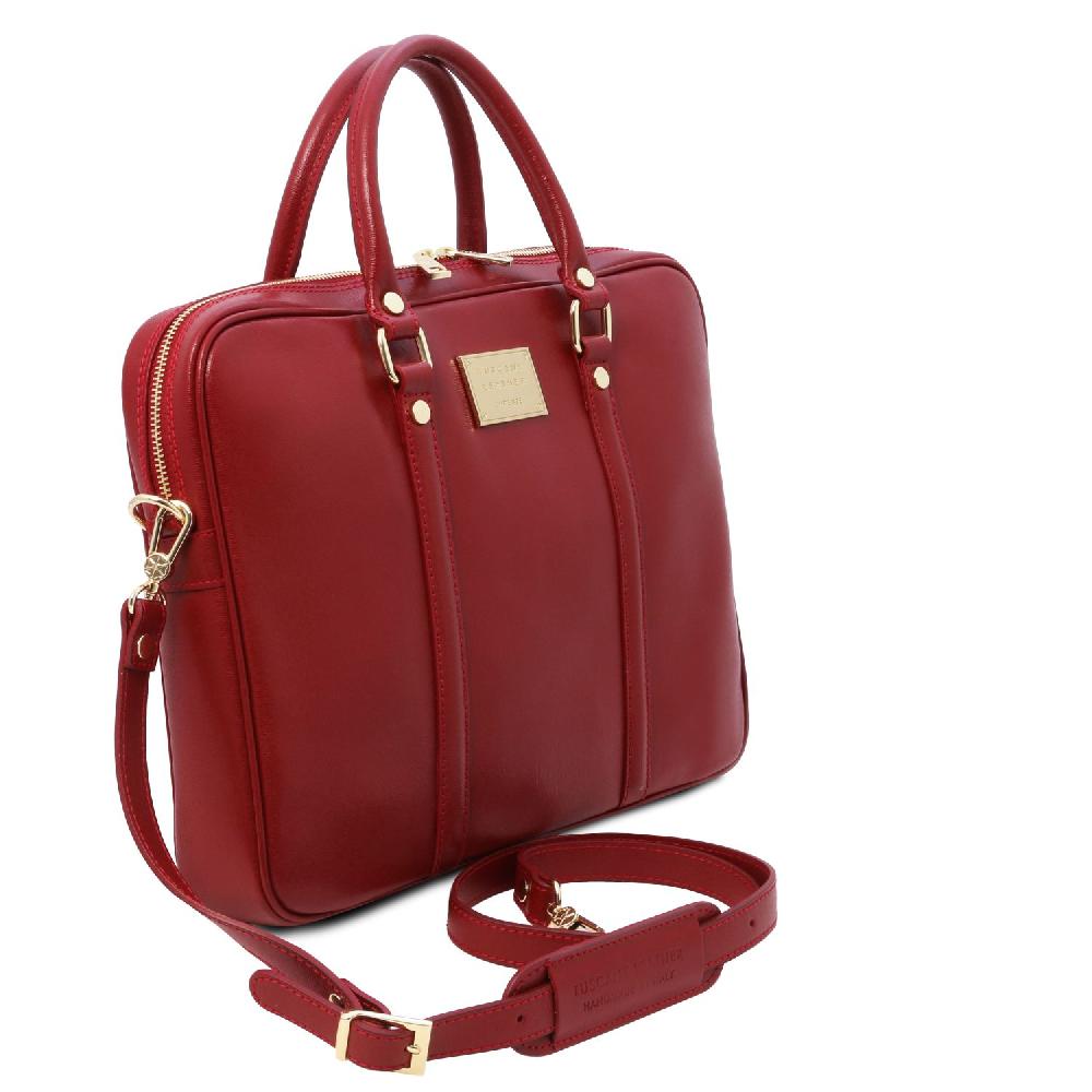 Tuscany Leather Borsa Porta Computer da Donna in Pelle Saffiano Offerta Giorno del Papà