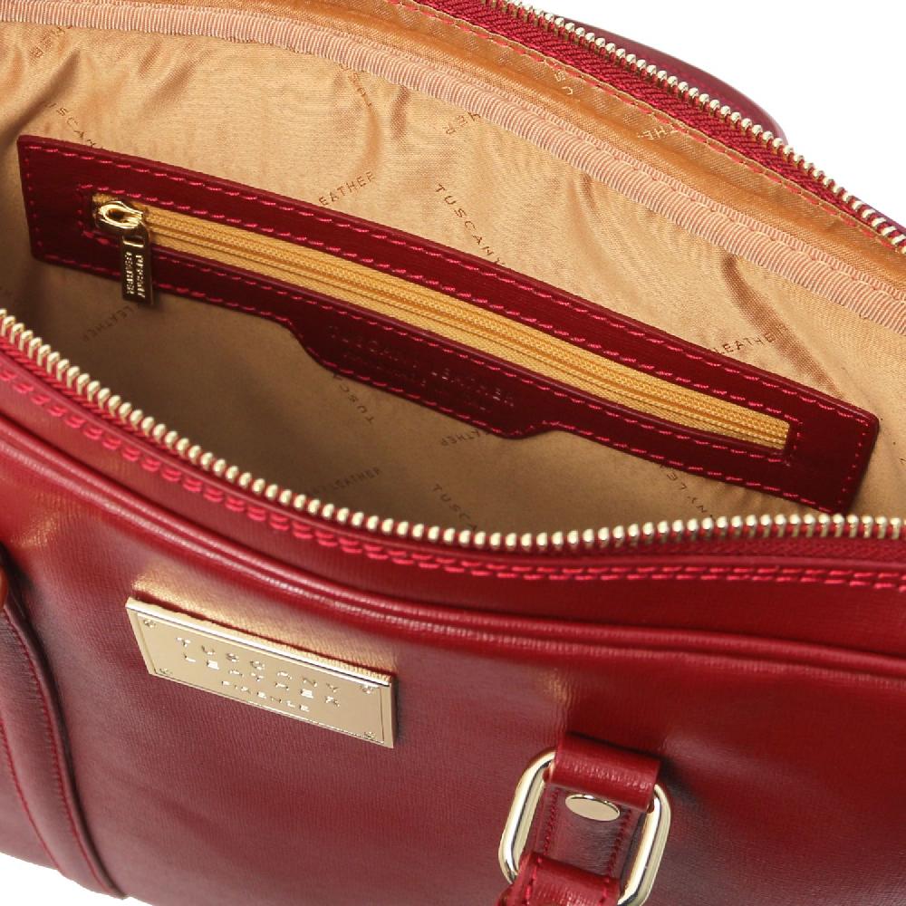 Tuscany Leather Borsa Porta Computer da Donna in Pelle Saffiano Offerta Giorno del Papà