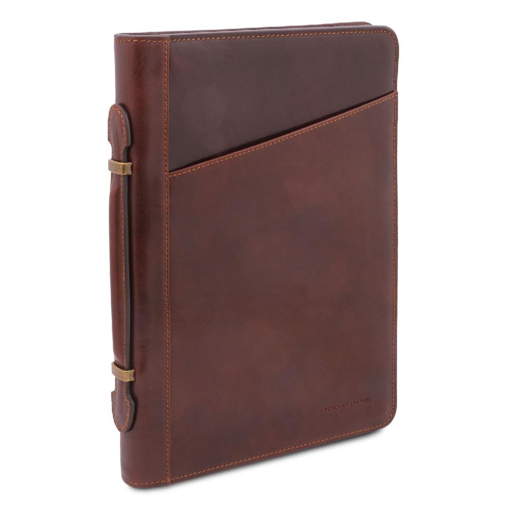 Tuscany Leather Esclusivo Portadocumenti in Pelle con Manico Smaltimento dello stoccaggio