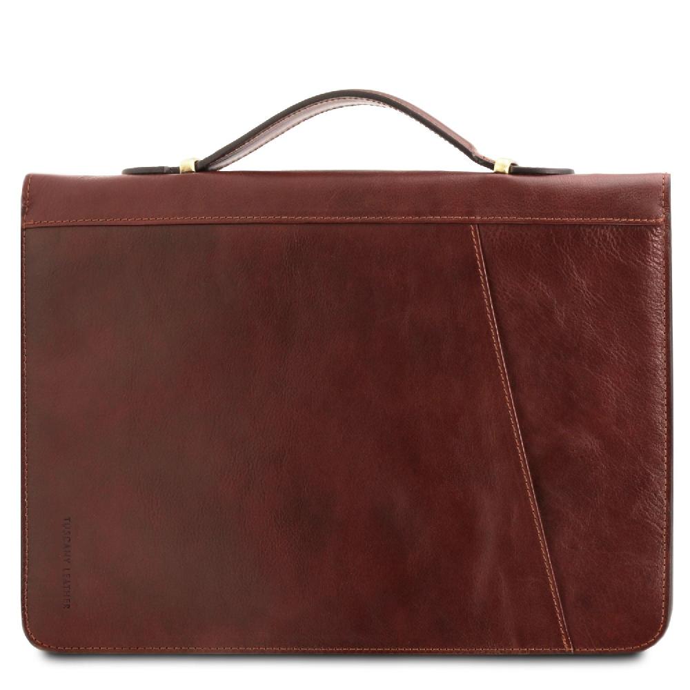 Tuscany Leather Esclusivo Portadocumenti in Pelle con Manico Smaltimento dello stoccaggio