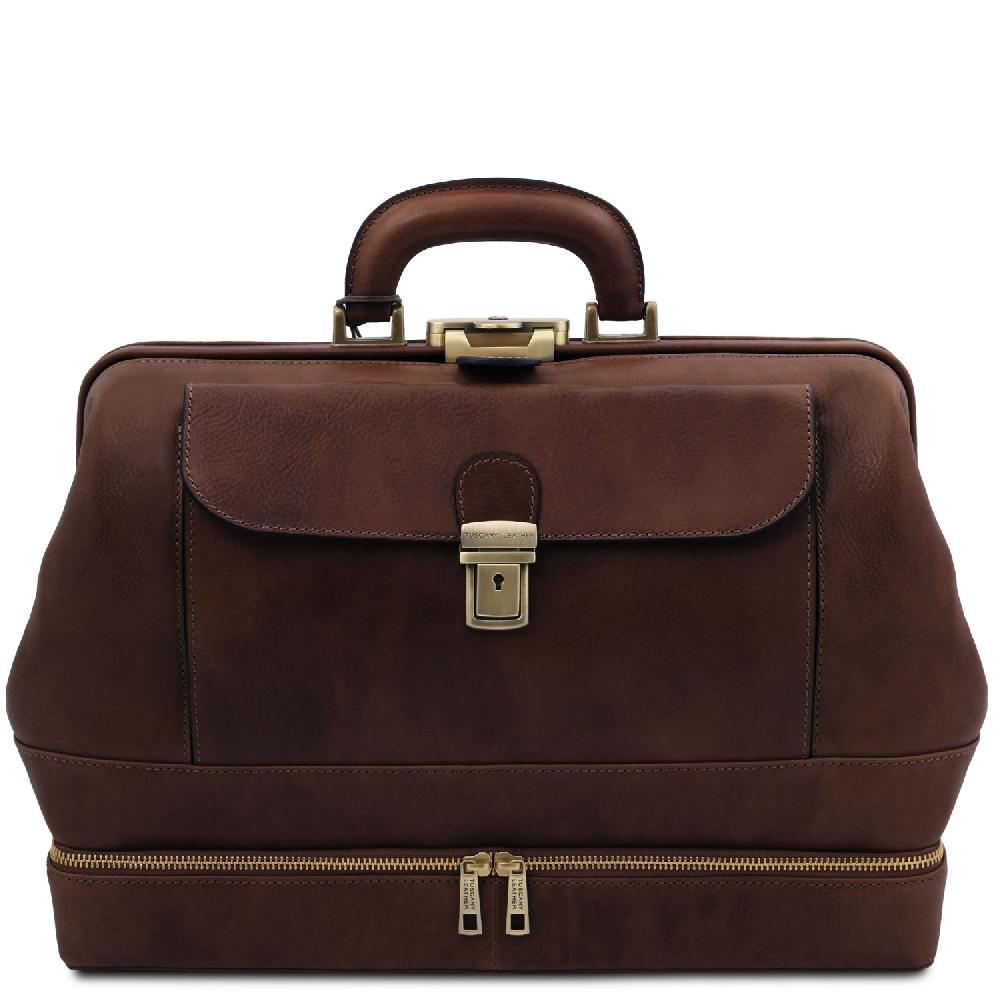 Tuscany Leather Esclusiva Borsa Medico in Pelle con Doppio Fondo Prezzo basso