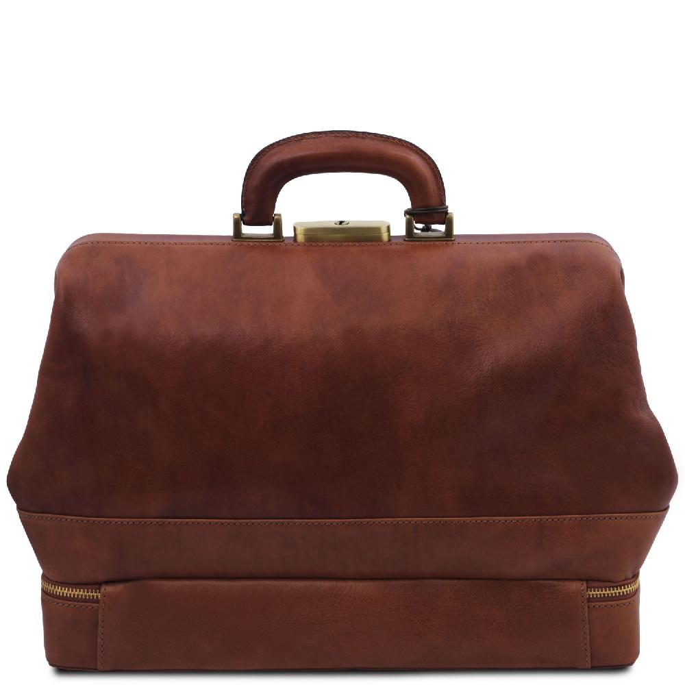 Tuscany Leather Esclusiva Borsa Medico in Pelle con Doppio Fondo Super Saving Price