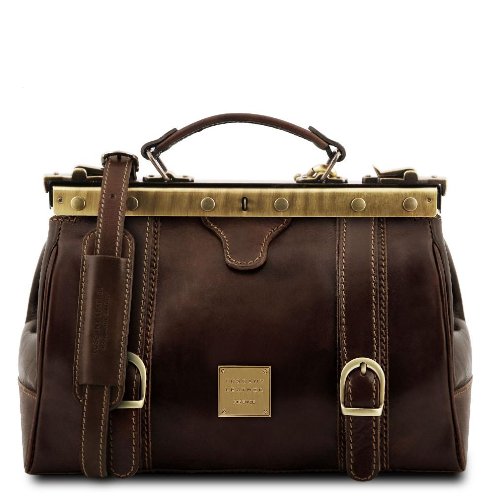 Tuscany Leather Borsa Medico in Pelle con Fibbie Frontali