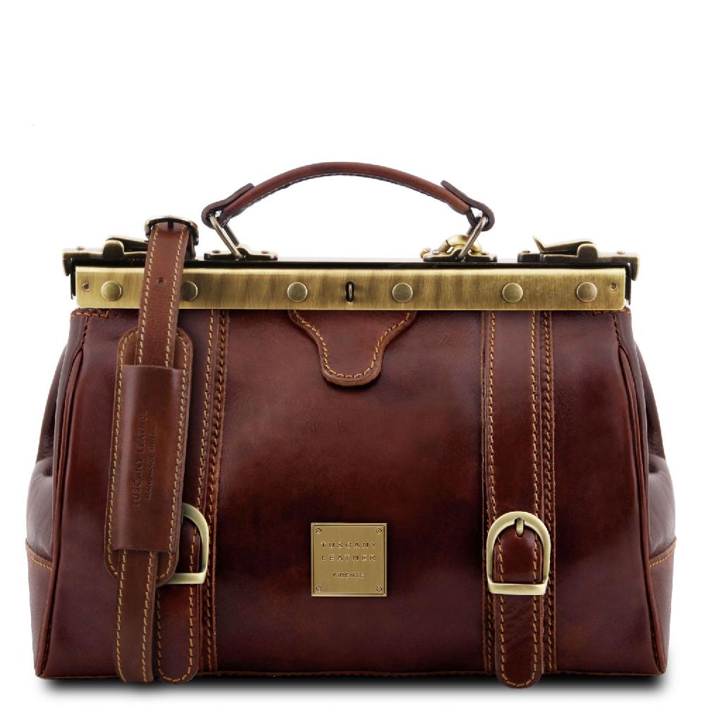 Tuscany Leather Borsa Medico in Pelle con Fibbie Frontali Ultimo giorno
