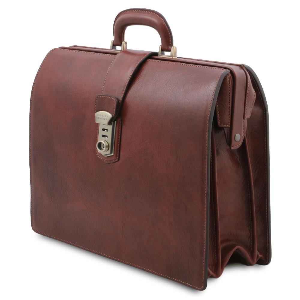 Tuscany Leather Borsa Medico in Pelle 3 Scomparti Fino al 50% di sconto