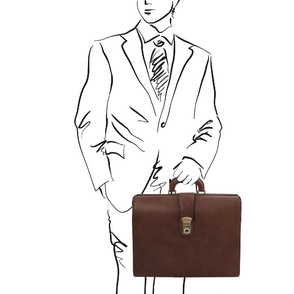 Tuscany Leather Borsa Medico in Pelle 3 Scomparti Fino al 60% di sconto