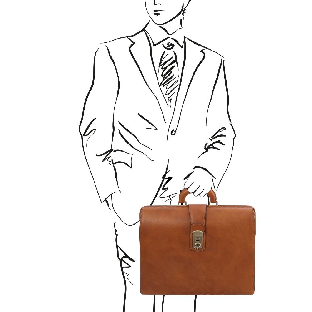 Tuscany Leather Borsa Medico in Pelle 3 Scomparti Only for today