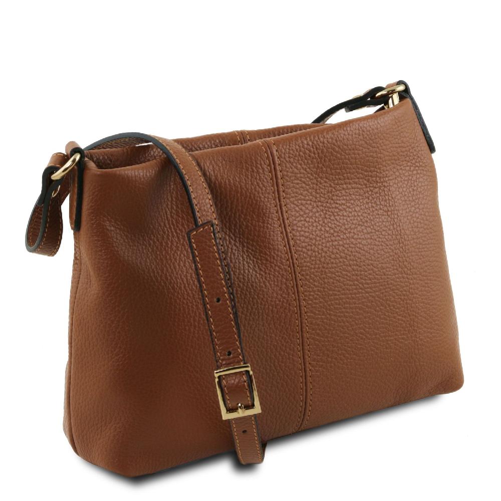 Tuscany Leather Borsa a Tracolla in Pelle Morbida Sostegno trimestrale