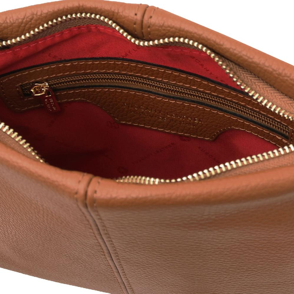 Tuscany Leather Borsa a Tracolla in Pelle Morbida Sostegno trimestrale