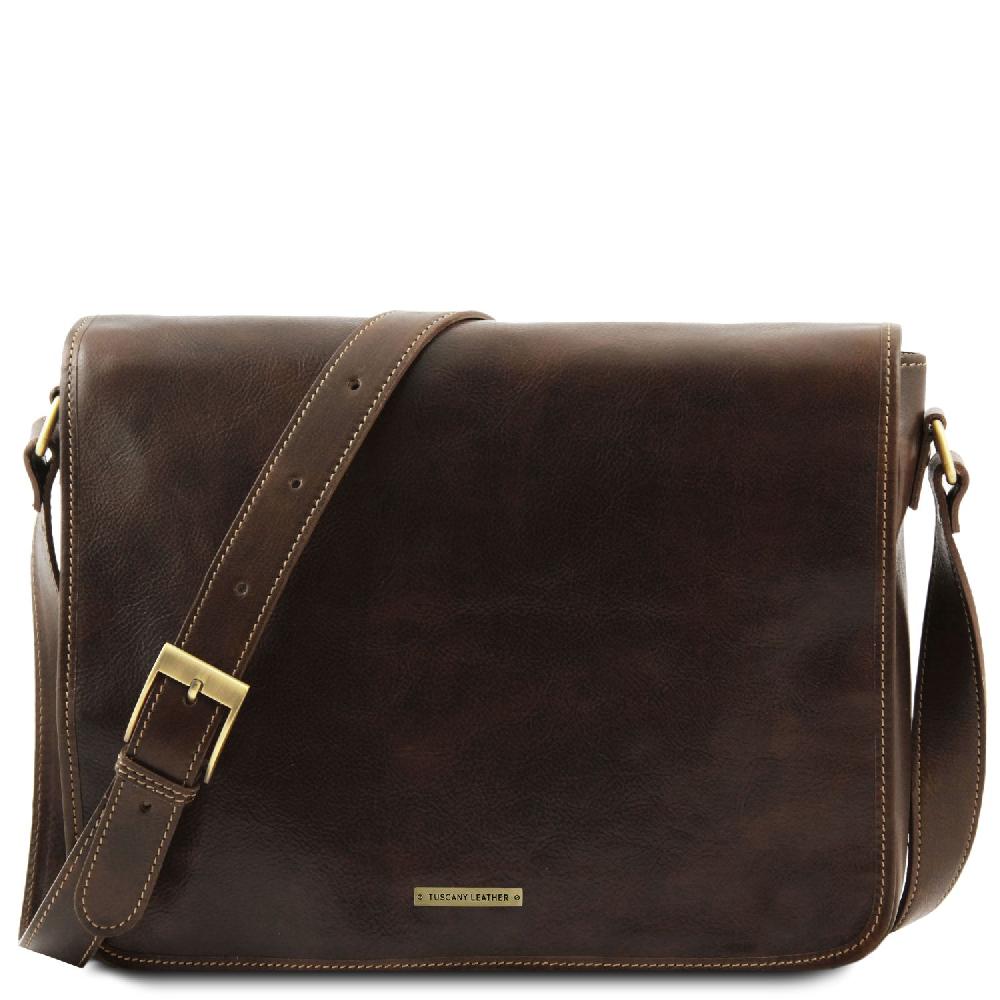 Tuscany Leather Borsa a Tracolla 2 Scomparti in Pelle Esporta salva