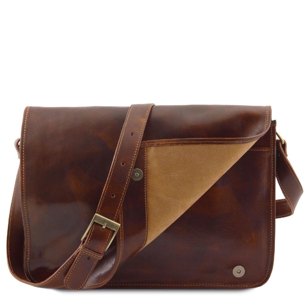Tuscany Leather Borsa a Tracolla 2 Scomparti in Pelle Black Friday Prezzi