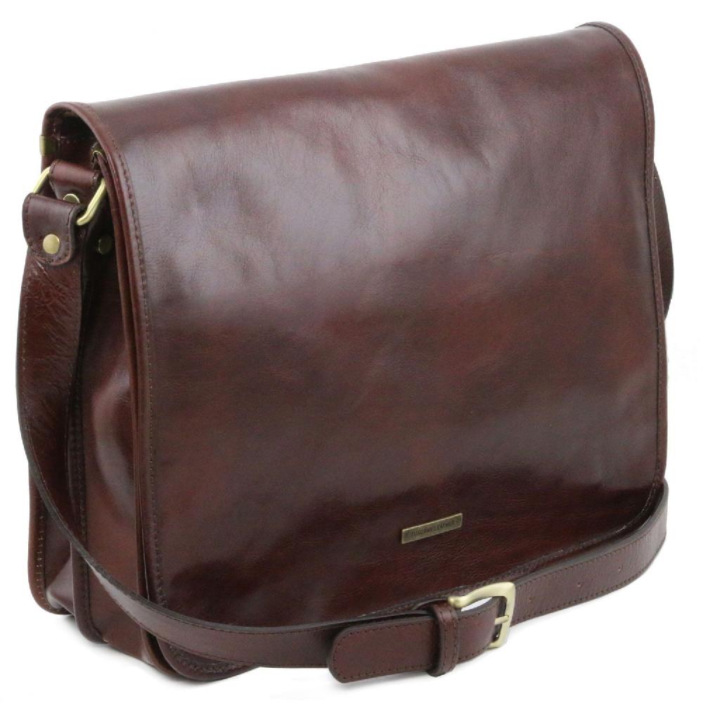 Tuscany Leather Borsa a Tracolla 2 Scomparti - Misura Grande In vendita