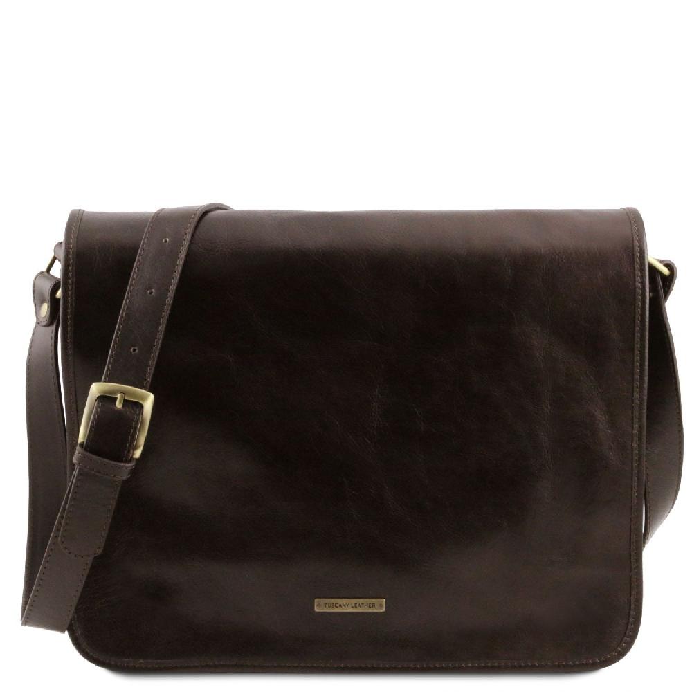 Tuscany Leather Borsa a Tracolla 2 Scomparti - Misura Grande Duty-free