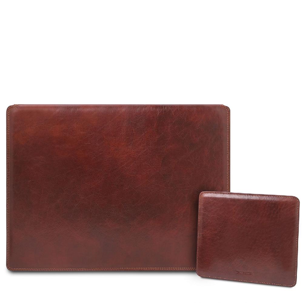 Tuscany Leather Sottomano da Scrivania con Ribalta e Tappetino per Mouse in Pelle Negozi Online