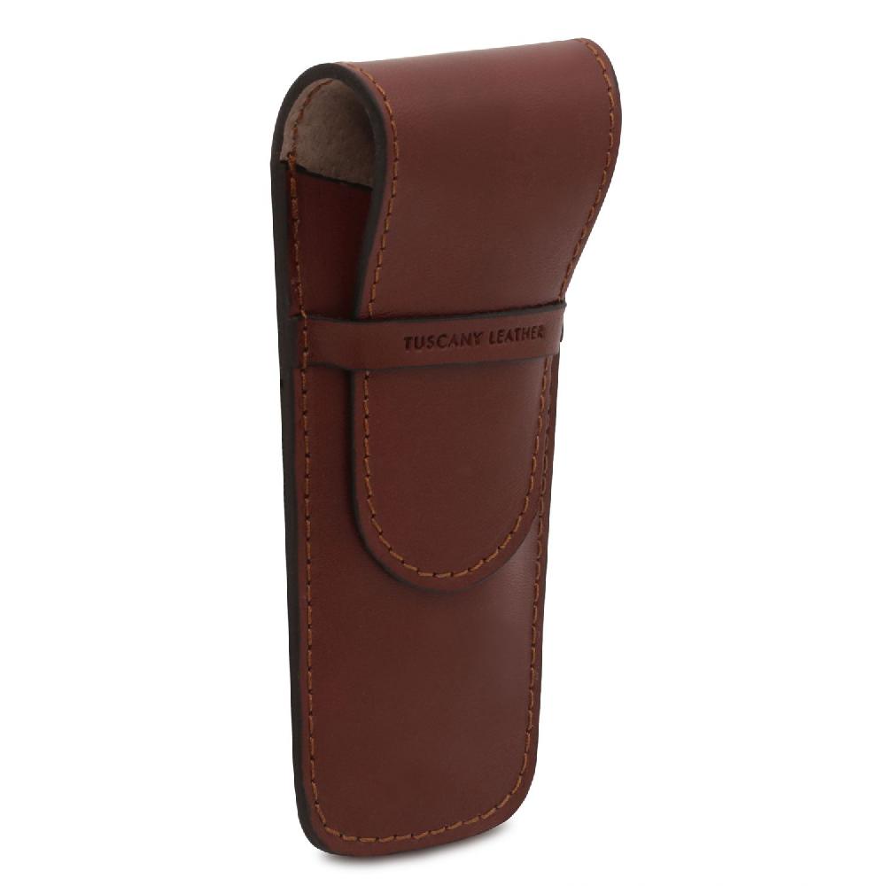 Tuscany Leather Elegante Porta Penne 2 Posti/porta Orologio in Pelle Prezzo Ridotto