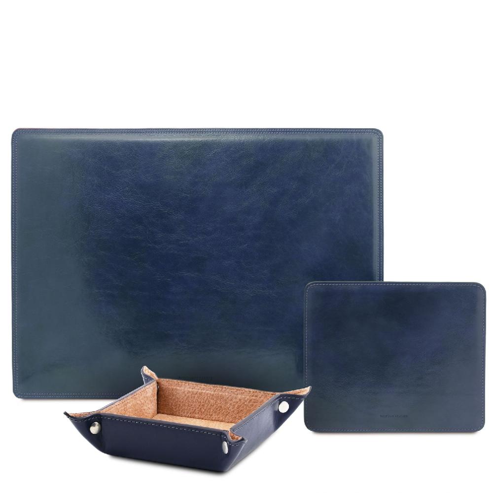 Tuscany Leather Sottomano da Scrivania Tappetino per Mouse e Vuotatasche in Pelle Sconto