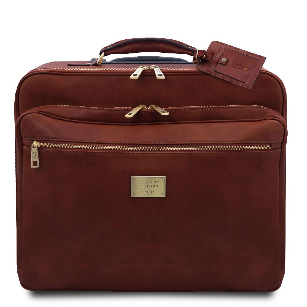 Tuscany Leather Borsa Pilota in Pelle con due Ruote Vendite Flash