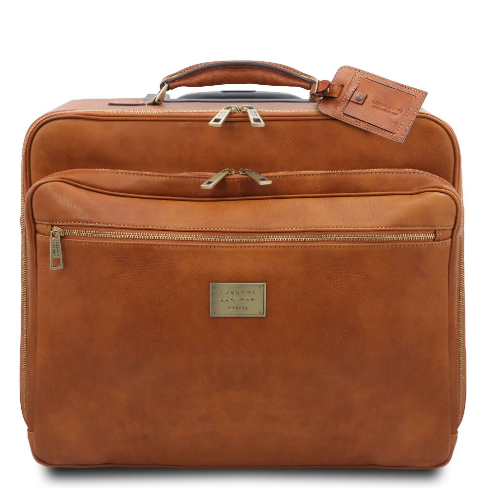 Tuscany Leather Borsa Pilota in Pelle con due Ruote Negozio