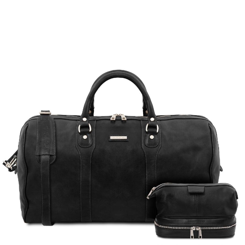 Tuscany Leather Borsone da Viaggio in Pelle e Beauty Case in Pelle Nuova