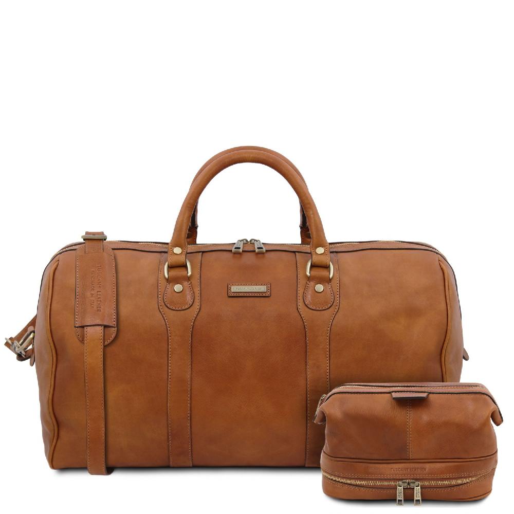 Tuscany Leather Borsone da Viaggio in Pelle e Beauty Case in Pelle Sconto di tempo limitato