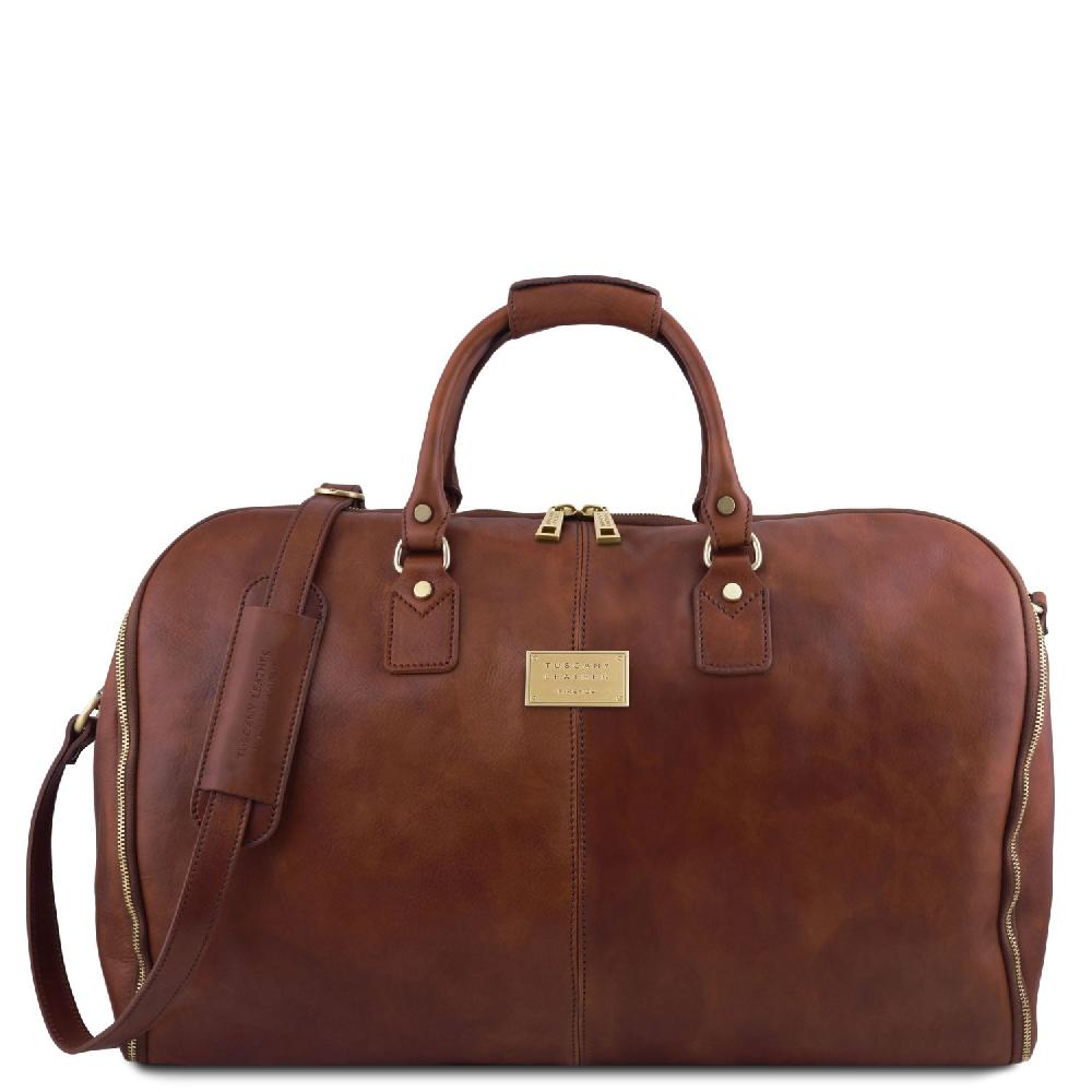 Tuscany Leather Borsone da Viaggio/Porta Abiti in Pelle Comprare a buon mercato