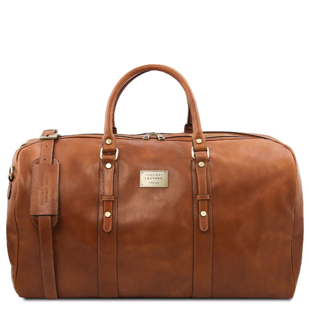 Tuscany Leather Borsone da Viaggio in Pelle Flash Sale